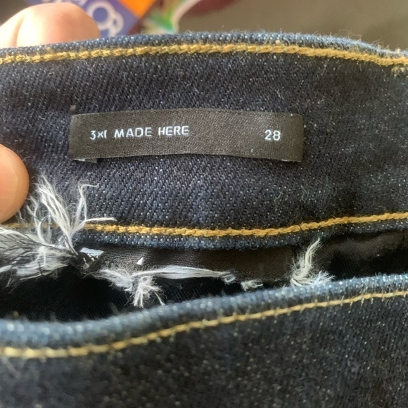 3x1 Dark Wash Mid Rise Straight Leg Jeans - Picture 5 of 8